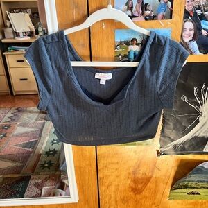 colsie navy blue crop top